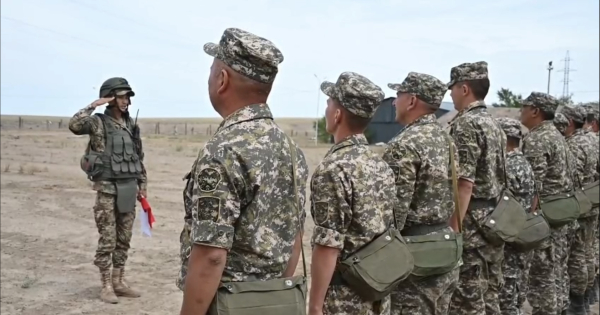 Қонаев қаласында әскери міндеттілер 25 шақырымдық маршты сәтті аяқтады