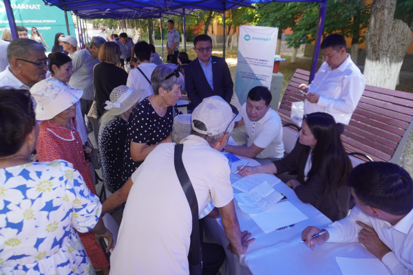 В Илийском районе на приёме партии «AMANAT» подняли вопросы воды, школ и дорог